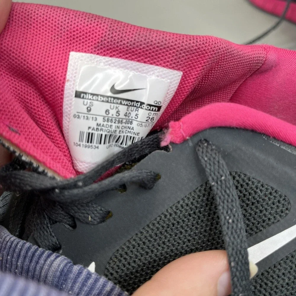 Nike Free V3 Livestrong 586296 Gray Pink Running Shoes Womens 9